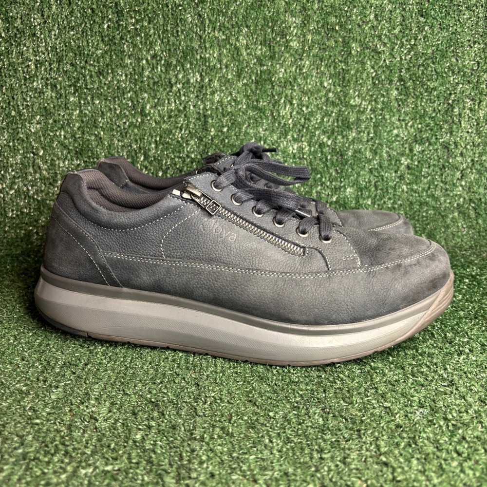 Joya Bruno Side Zip Orthopedic‎ Nubuck Walking Sneakers Dark Blue Mens Size 12